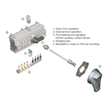 Ročno preklopno stikalo SIRCO VM1 I-0-II - Zaščita, prenos in distribucija napajanja - EXPLODED_VIEW_EXT